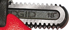 Резьба верхней щеки прямого трубного ключа Ridgid Heavy Duty 12"