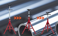 Высота V-образной двухроликовой складной регулируемой опоры для труб Remmers Atlant 1/8-12